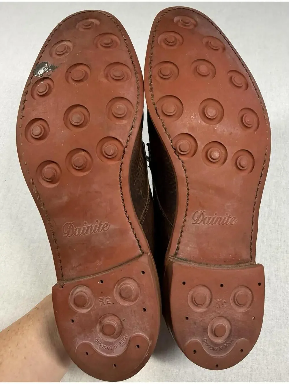 Allen Edmonds Oak Street Cap Toe Derby Shoes Oxfords Sz 12 D Brown Dainite Sole‎